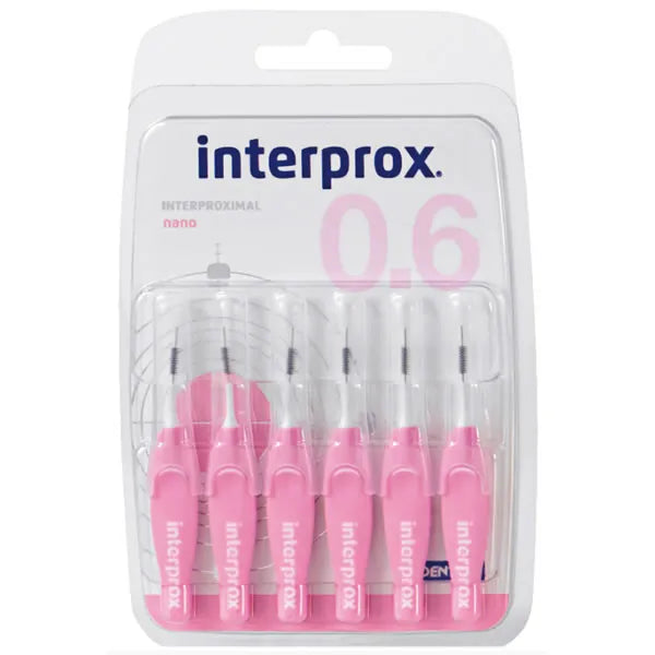 INTERPROX INTERPROX Interdentalbürsten Nano 0,6 mm für Zahnzwischenräume 6 Stück Kosmetik