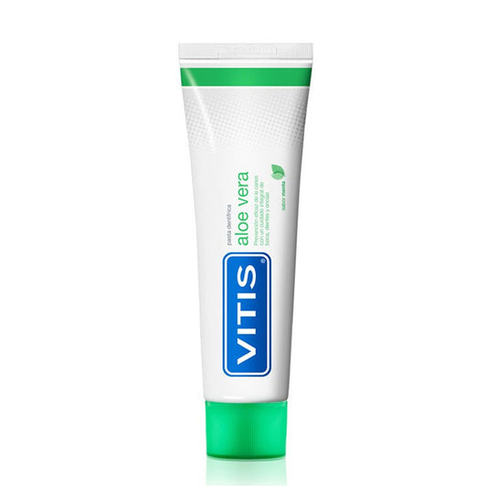 VITIS Aloe Vera Zahnpasta mit Minzgeschmack, 15 ml – milde Zahnpflege für unterwegs