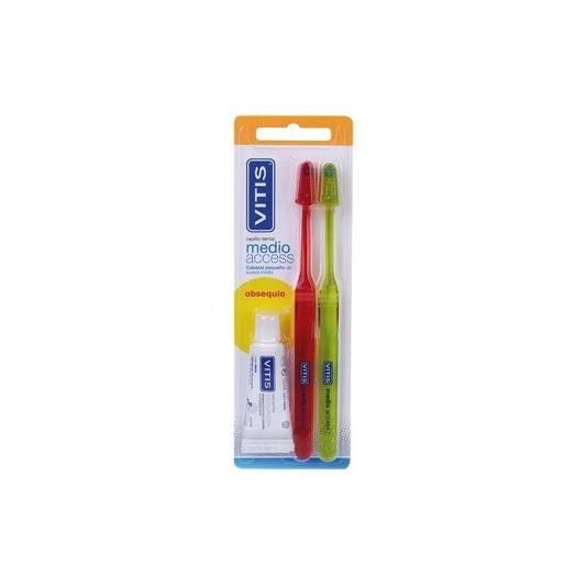 VITIS Cepillo Dental Vitis Access Medio 2 Uds Kosmetik