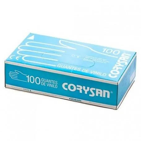 CORYSAN Vinylhandschuhe Größe M 100 Stück mittelgroß für Kosmetikgebrauch