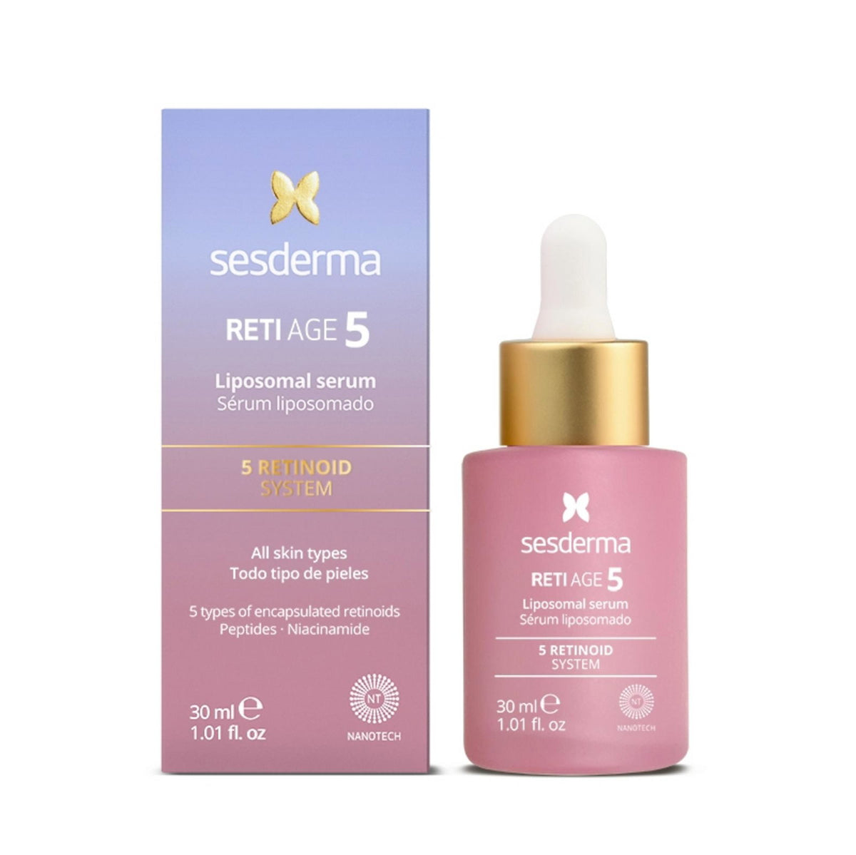 Sesderma Sesderma, Reti Age 5, Anti-Aging & Regenerating, Day & Night, Serum, For Face, 30 ml Regular
