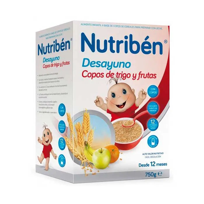 NUTRIBEN Nutribén Weizen-Frühstücksflocken mit Früchten 750g