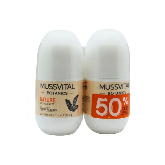 MUSSVITAL MUSSVITAL Botanics Deo Nature 75 ml Set 2 Einheiten ohne Aluminium Deodorant