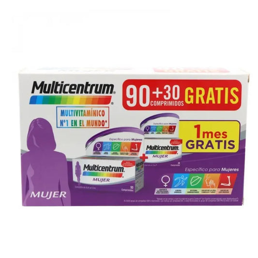 MULTICENTRUM Women Pack 90 + 30 Tabletten Set 2 Stück Multivitamin Nahrungsergänzung Kosmetik