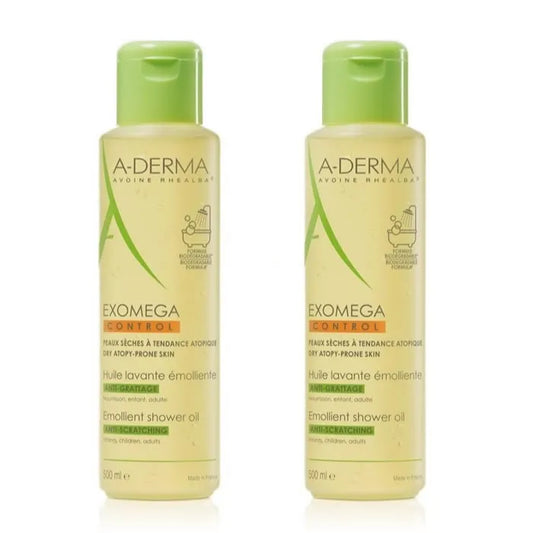 A-DERMA Exomega Duschöl Trockene Haut 2X500 ml Kosmetik