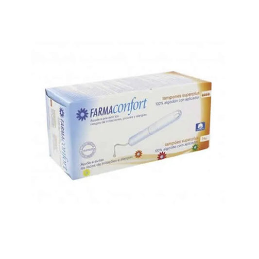 Farmaconfort Cotton Tampons With Applicator Size Superplus 14 Units