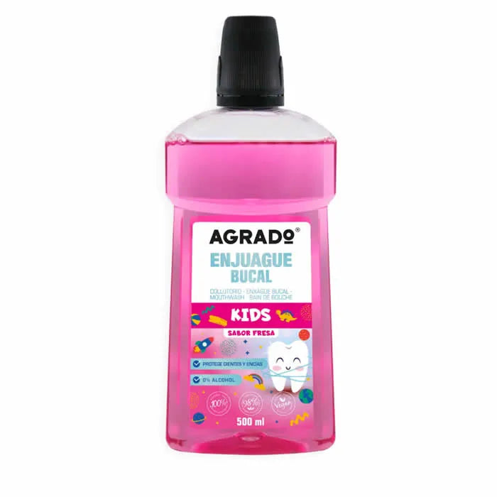 AGRADO AGRADO Mouthwash Kids Erdbeere 500 ml Kinder-Mundspülung Kosmetik