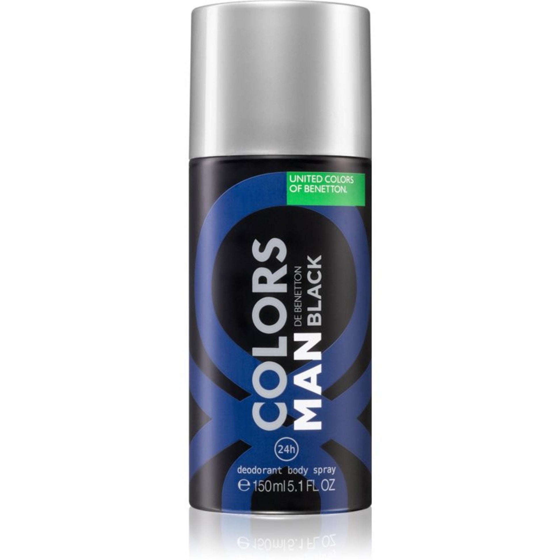 Benetton Benetton, Colors Man Black, Antitranspirant, Scharf, Deodorant Spray, Für Männer, 150 ml Regular