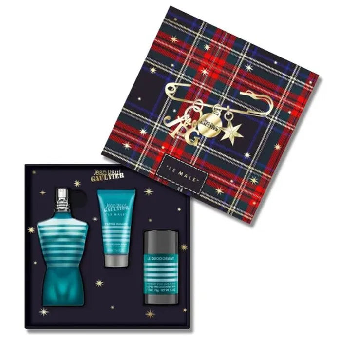JEAN PAUL GAULTIER Jean Paul Gaultier Le Male Eau de Toilette Spray 125 ml Set 3 Artikel Parfüm