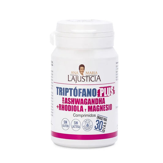 ANA MARÍA LAJUSTICIA Tryptophan Plus mit Ashwagandha Rhodiola und Magnesium 60 Tabletten