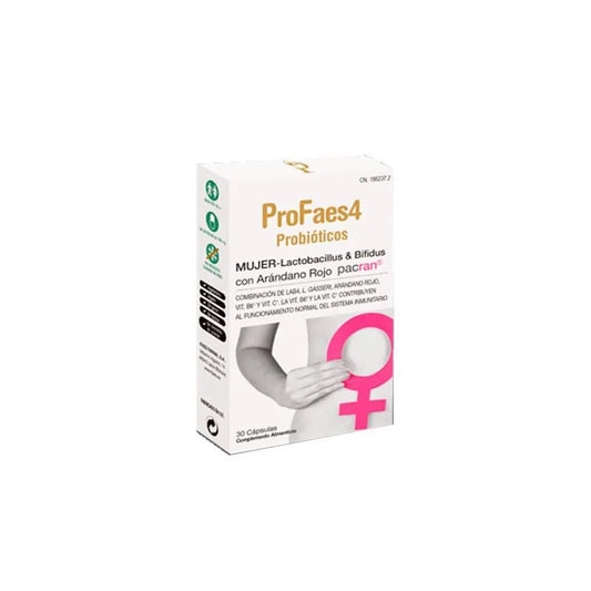 PROFAES4 Probióticos Mujer 30 Kapseln Nahrungsergänzung für Frauen Kosmetik