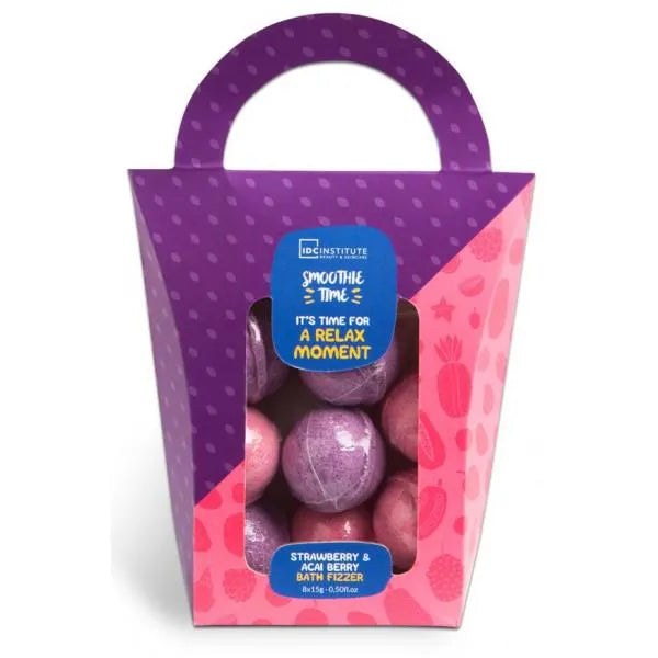 IDC INSTITUTE Bath Bombs Badebomben Set 8 Stück Bath Fizzer Badezusatz Kosmetik