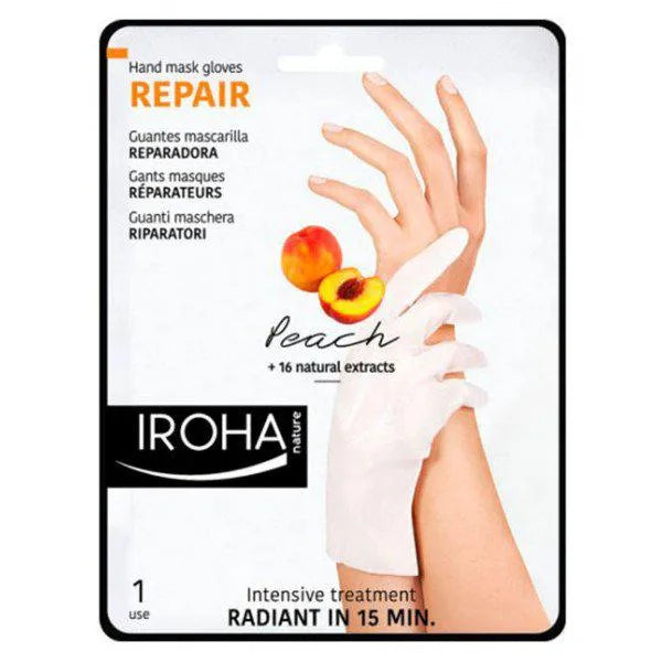 Iroha Nature Peach Hand y Nail Mask Gloves Repair EAN 8436036430405
