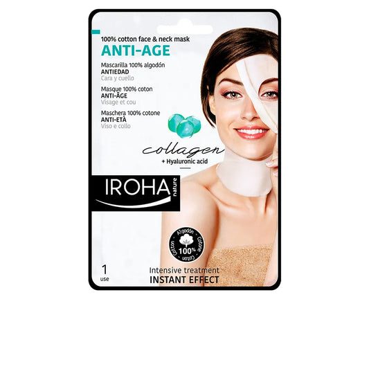 Iroha Nature Anti Age Cotton Face And Neck Mask Collagen 1 Einheit