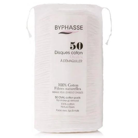BYPHASSE BYPHASSE Abschminkpads Oval 50 Stück Baumwolle Discos Algodón Kosmetik