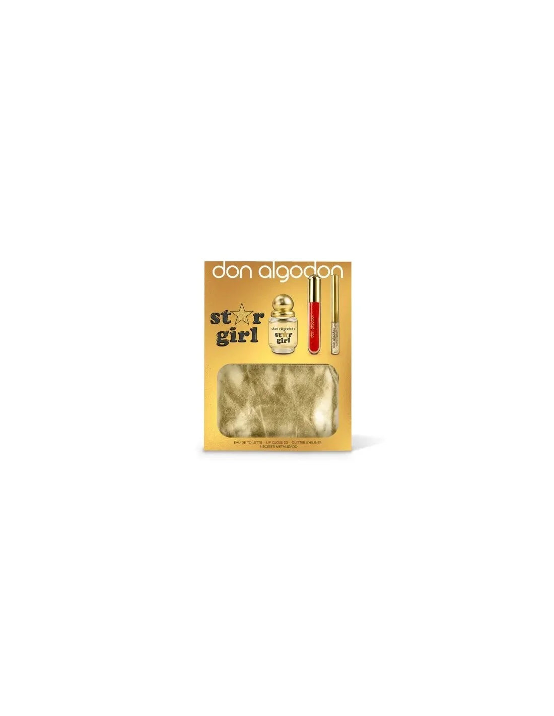 DON ALGODÓN DON ALGODÓN Set Star Girl Eau de Toilette 30 ml Lipgloss Glitzer Eyeliner Kosmetiktasche Parfüm