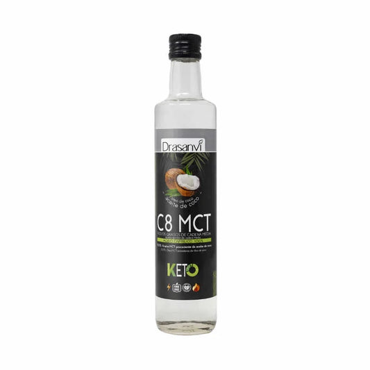 DRASANVI Keto MCT Pure Coconut Oil 100% C8 500 ml Kokosöl Kosmetik