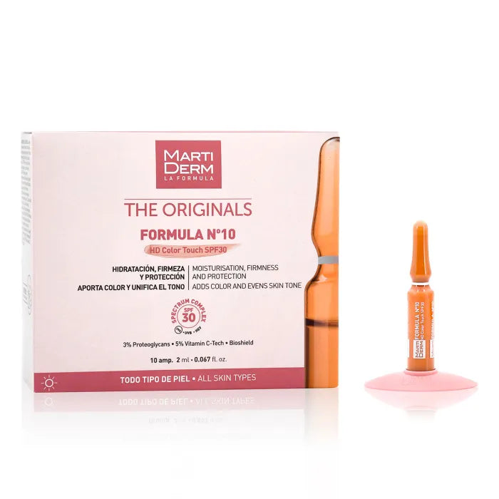 MARTIDERM MARTIDERM Ampullen Formel Nº10 SPF 30 mit Farbe 30U Gesichtsschutz und Tönung Kosmetik