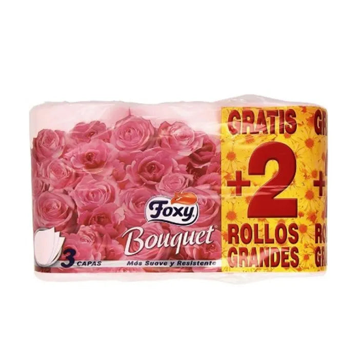 FOXY FOXY Foxy Bouquet Color Toilettenpapier 3-lagig 6 Rollen (4+2) Kosmetik