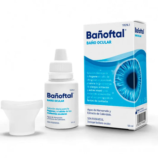 BAÑOFTAL Augenbad 50 ml Reinigungslösung für die Augenpflege Kosmetik