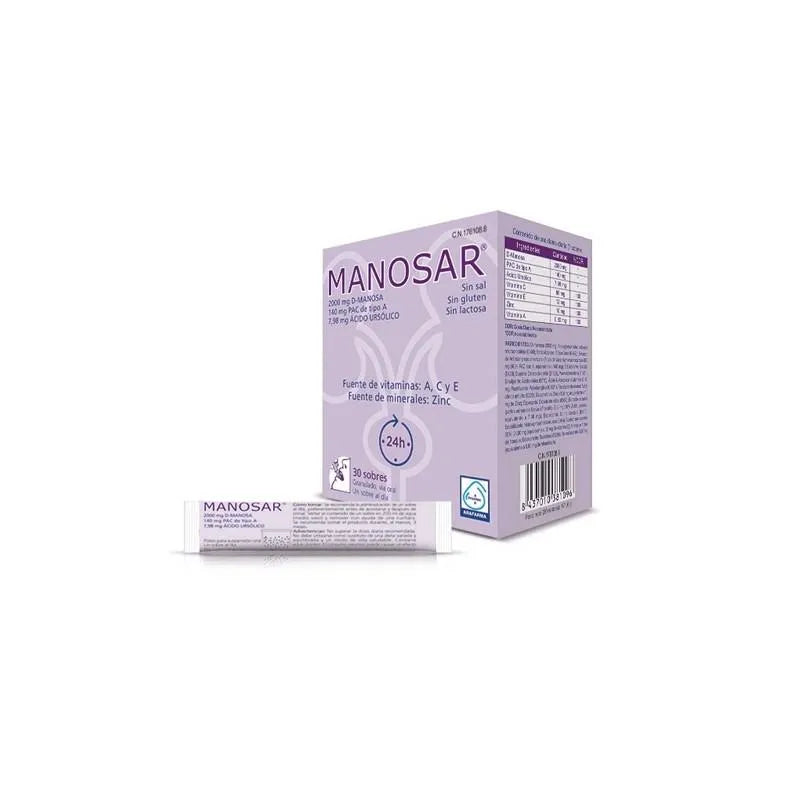 Arafarma Manosar Vitaminas A,c,e y Zinc 30 Sobres