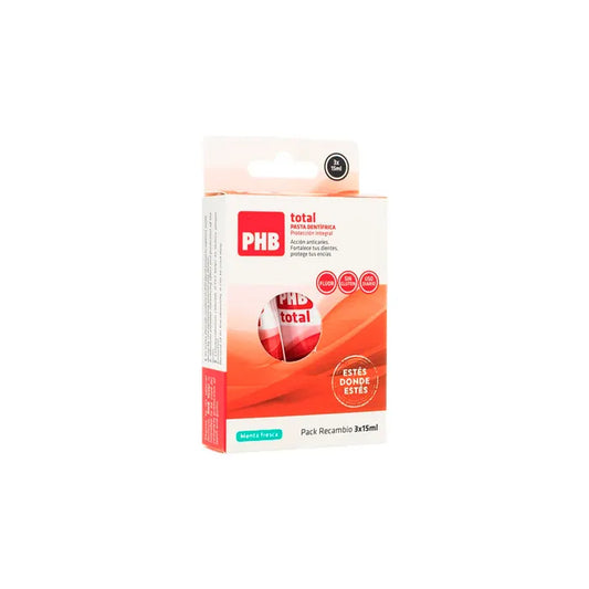 Phb Pack Erwachsenen-Zahnpasta Total 3X15 ml