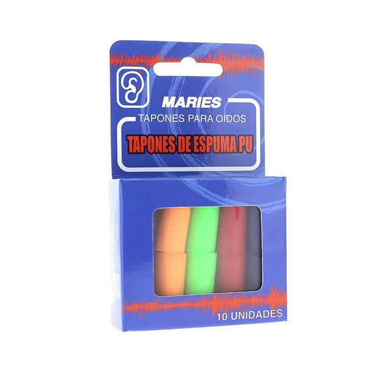 MARIES Schaumstoff-Ohrstöpsel 10 Stück Ohrschutz Gehörschutz Kosmetik