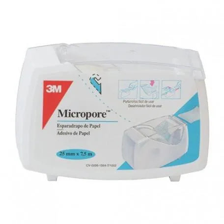 HARTMANN Esparadrapo Micropore Weiß 7,5 x 2,5 cm 3 Meter Klebeband Kosmetik