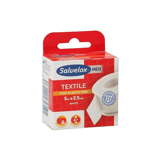 Salvelox Esparadrapo Téxtil Weiß 5Mx2,5Cm 1 Stück