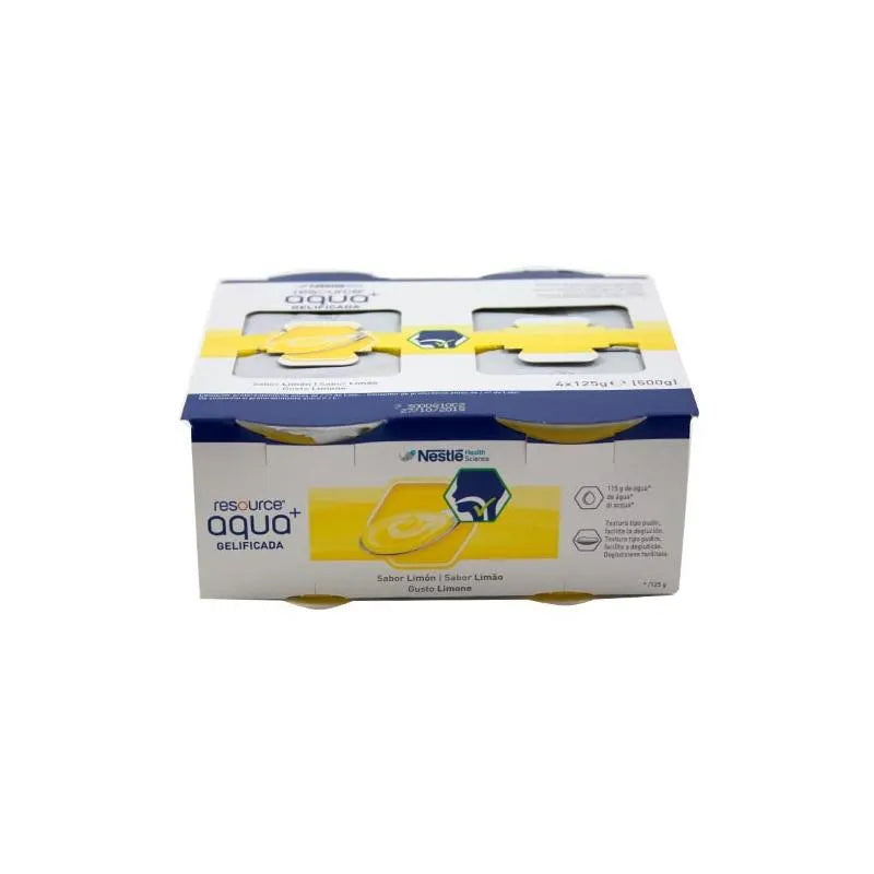 MERITENE MERITENE Nestlé Resource Agua Gelificada Geschmack Zitrone 4 x 125 g Gel Kosmetik