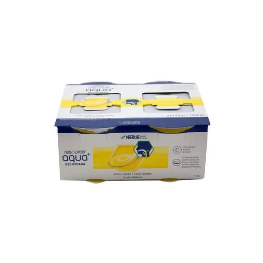 MERITENE Nestlé Resource Agua Gelificada Geschmack Zitrone 4 x 125 g Gel Kosmetik