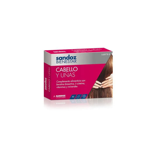 SANDOZ SANDOZ Bienestar Cabello y Uñas 30 Kapseln Nahrungsergänzung für Haare und Nägel Kosmetik