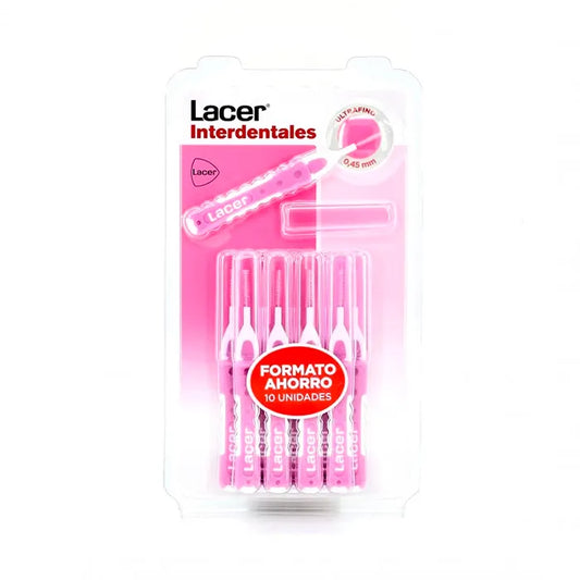 LACER Interdentalbürste Ultrafein 10 Stück für die Zahnzwischenraumreinigung Kosmetik