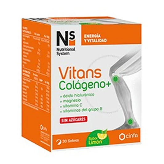 NS Vitans Kollagen Pulver Zitronengeschmack 30 Beutel Kosmetik Nahrungsergänzung