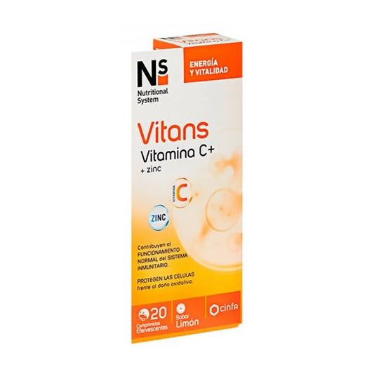 NS Vitans Vitamin C + Zink Brausetabletten 20 Stück Zitronengeschmack