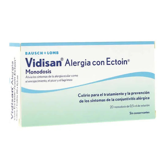 Vidisan Alergia Con Ectoin Monodosis 20 X 0.5 ml
