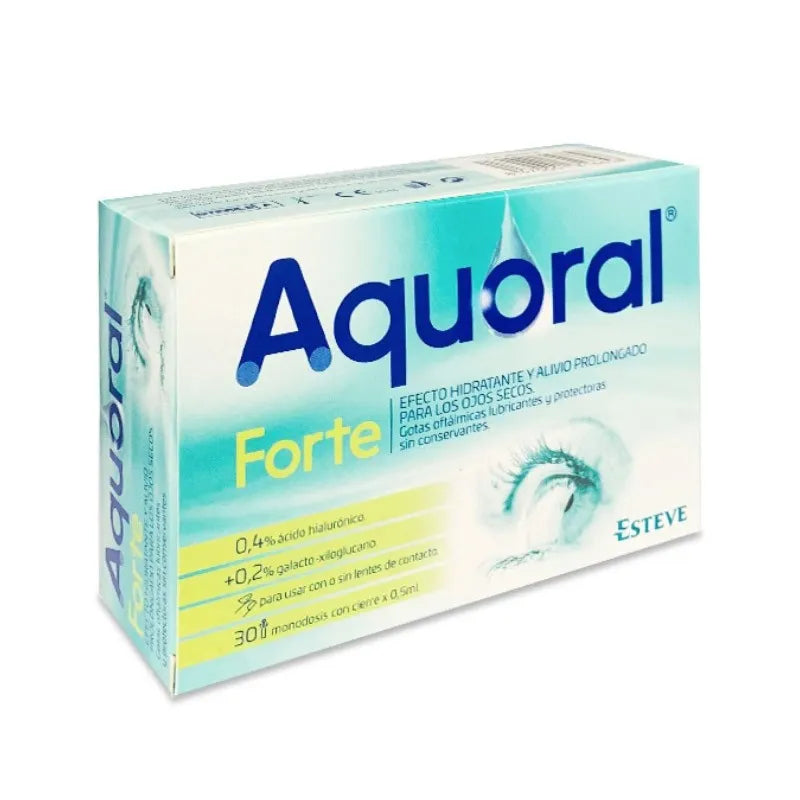 Esteve Aquoral Forte Augentropfen Hyaluronsäure 0,4 30 Einzeldosis