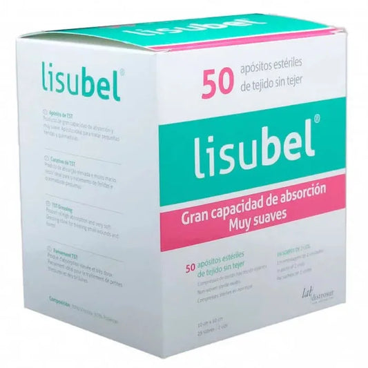 LISUBEL LISUBEL 50 sterile Stoffpflaster 10 x 10 cm Pflasterverband Wundversorgung Kosmetik