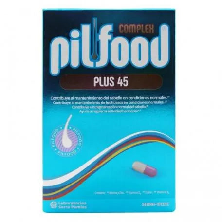 PILFOOD Complex Plus 45 Anticaida 90 Kapseln Nahrungsergänzungsmittel gegen Haarausfall Kosmetik