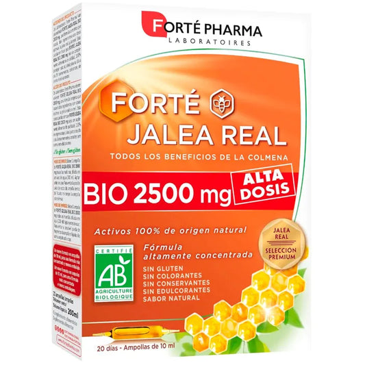 FORTÉ PHARMA Gelée Royale Bio 2500 mg 20 Ampullen Nahrungsergänzung Kosmetik
