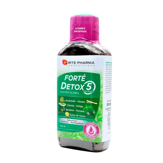 FORTÉ PHARMA Detox 5 Organe 500 ml Flüssigkeit zur Unterstützung der Entgiftung Kosmetik