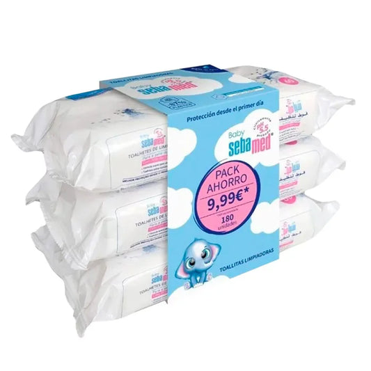 SEBAMED SEBAMED Baby-Reinigungstücher Charge 3 Packungen je 60 Tücher