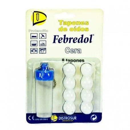 FEBREDOL Ohrstöpsel aus Wachs 8 Stück Kosmetik