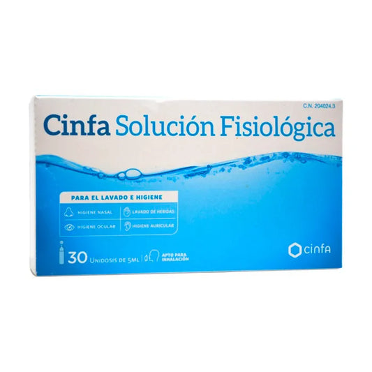 CINFA CINFA Physiologische Lösung 20 Einheiten sterile Kochsalzlösung für Kosmetikpflege Sonnenpflege