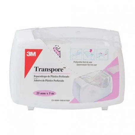 IOOX Transpore Weißes Esparadrapo 5 m x 2,5 cm 3M medizinisches Klebeband Kosmetik