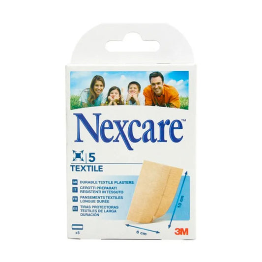 NEXCARE Textile Strips 5 Stück Pflaster 10 x 6 cm Baumwollpflaster Kosmetik