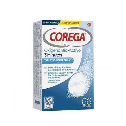 COREGA 3 Minuten Aktiv-Sauerstoff Reinigungstabletten 60 Stück Kosmetik