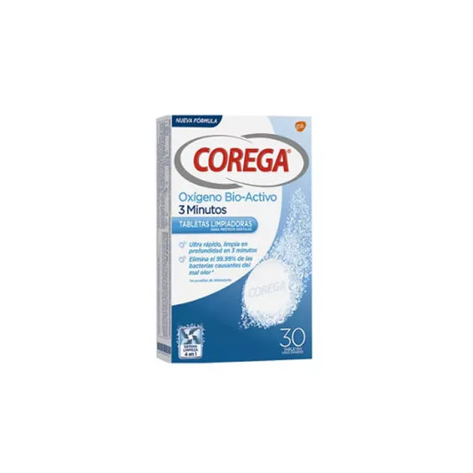 COREGA Active Oxygen 3 Minutes 30 Tablets Kosmetik