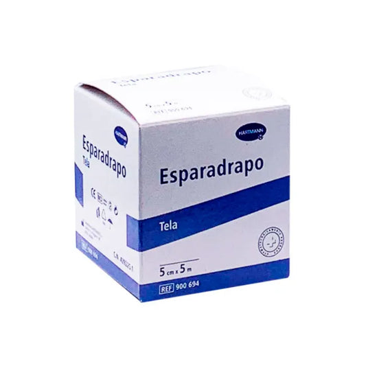 HARTMANN Hypoallergenes Gewebeband 5 m x 5 cm medizinisches Klebeband Kosmetik