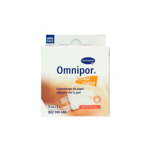 HARTMANN Hypoallergenes Papier-Klebeband 5 m x 5 cm für empfindliche Haut Kosmetik